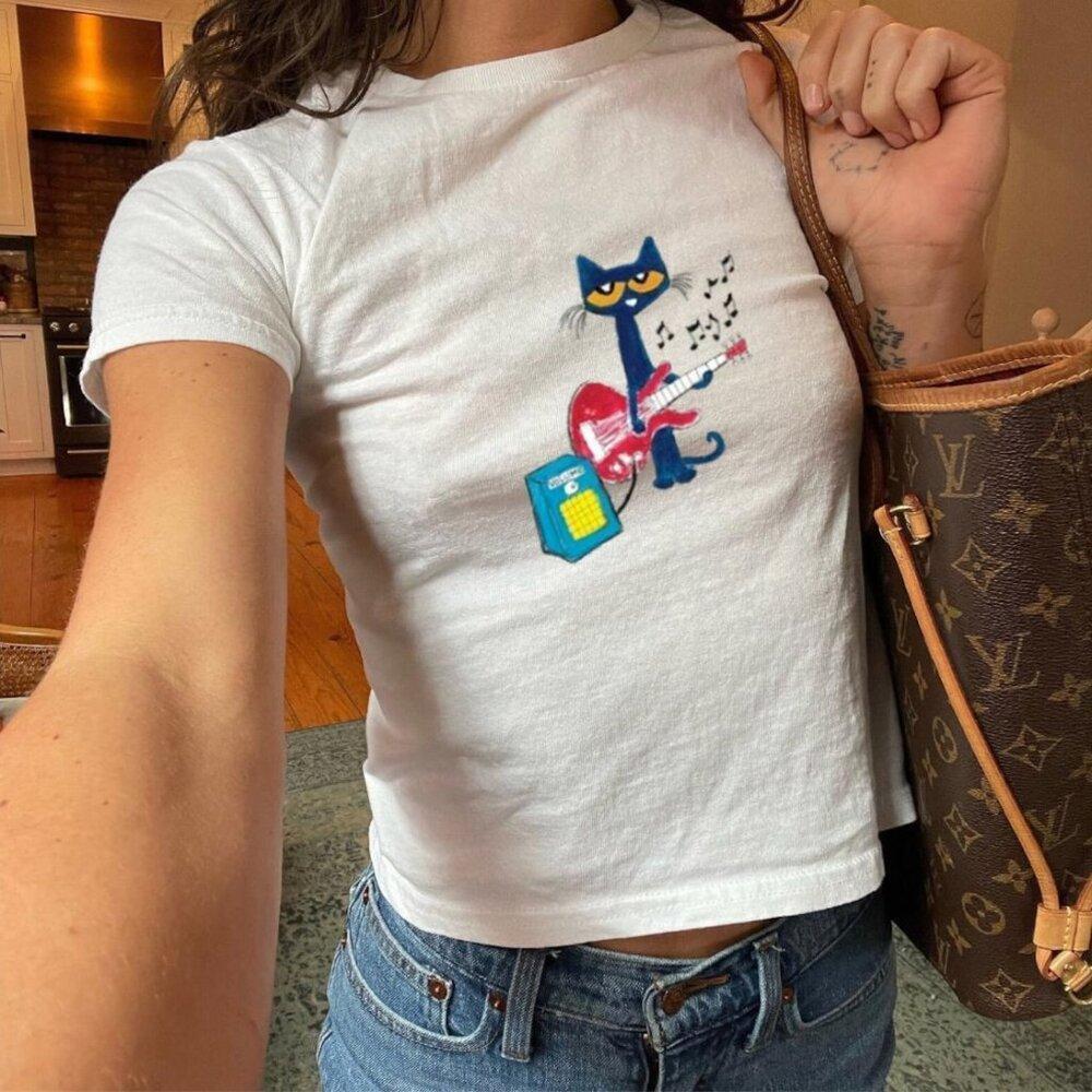 Pete The Cat Playing Guitar Unisex Tshirt